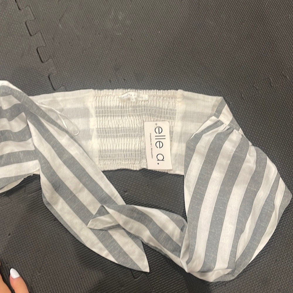 Striped tie top